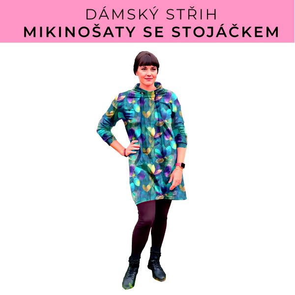 Dámský střih - mikinové šaty se stojáčkem