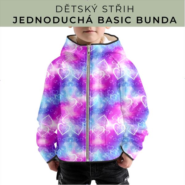 Dětský střih - jednoduchá dětská BASIC  bunda