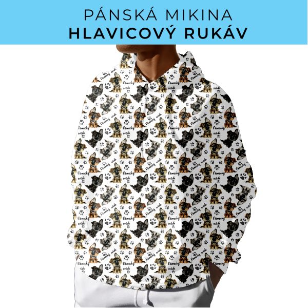 PÁNSKÝ střih - mikina s kapucí