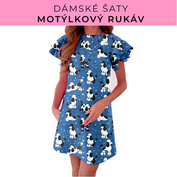 DÁMSKÝ střih - šaty s motýlkovým rukávem