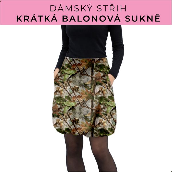 Dámský střih - balonová krátká sukně