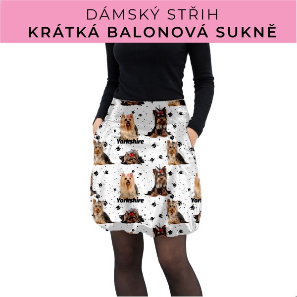 Dámský střih - balonová krátká sukně