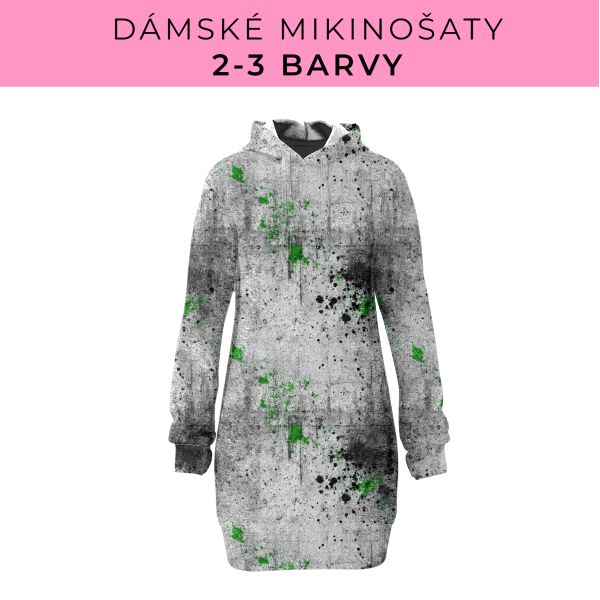DÁMSKÝ střih - Mikinošaty 2-3 barvy