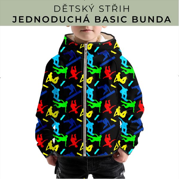 Dětský střih - jednoduchá dětská BASIC  bunda
