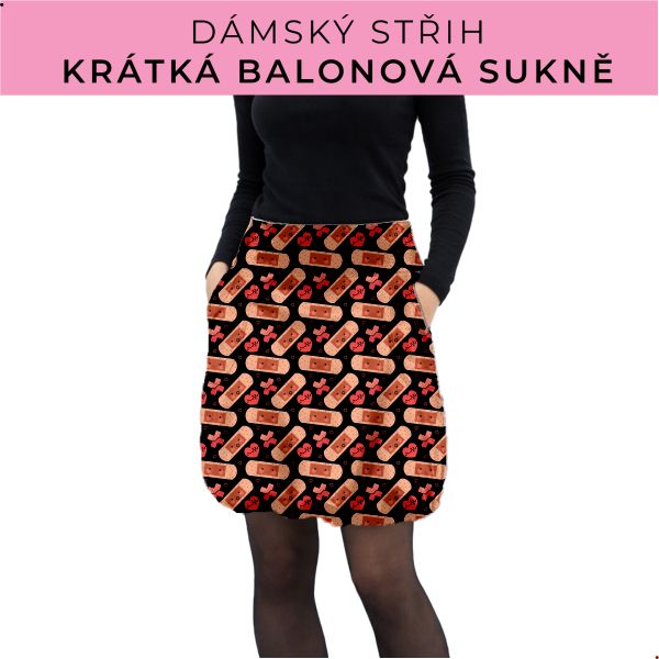 Dámský střih - balonová krátká sukně