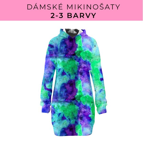 DÁMSKÝ střih - Mikinošaty 2-3 barvy