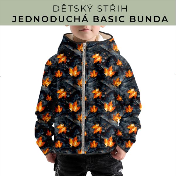 Dětský střih - jednoduchá dětská BASIC  bunda
