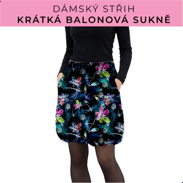 Dámský střih - balonová krátká sukně
