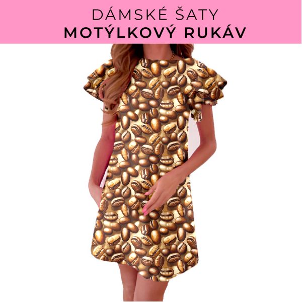 DÁMSKÝ střih - šaty s motýlkovým rukávem