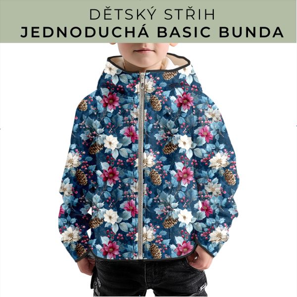 Dětský střih - jednoduchá dětská BASIC  bunda