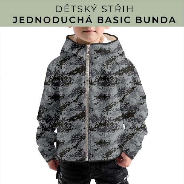 Dětský střih - jednoduchá dětská BASIC  bunda