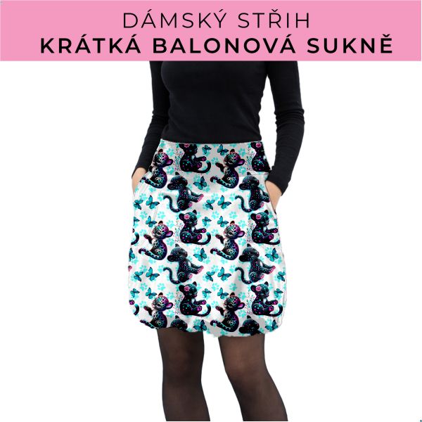 Dámský střih - balonová krátká sukně