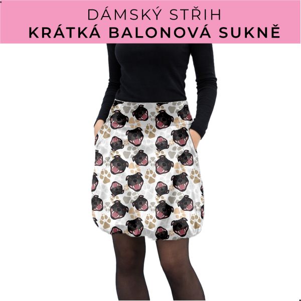 Dámský střih - balonová krátká sukně