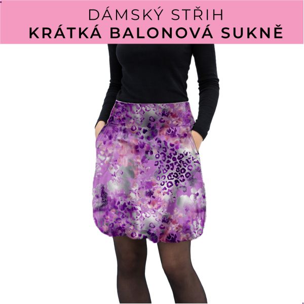 Dámský střih - balonová krátká sukně