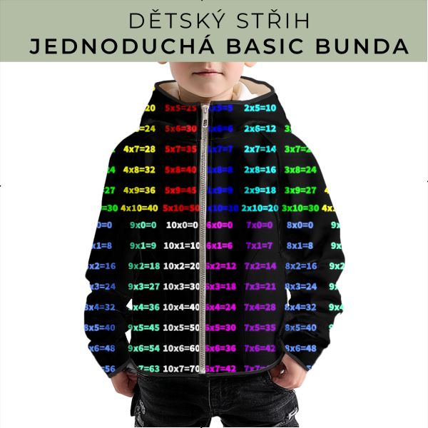 Dětský střih - jednoduchá dětská BASIC  bunda