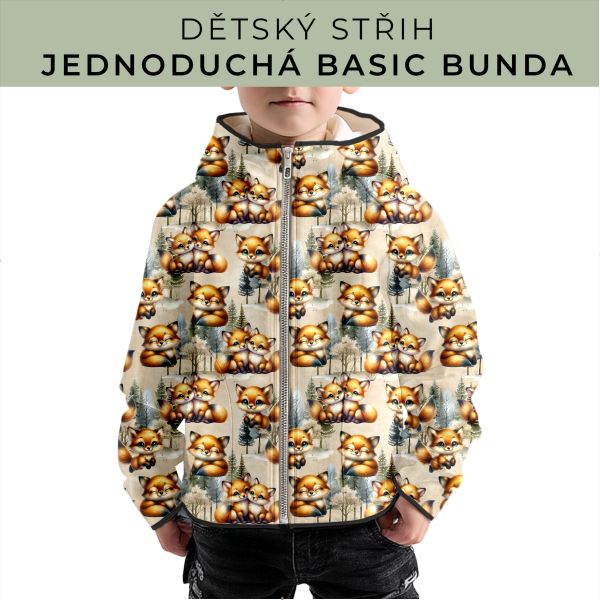 Dětský střih - jednoduchá dětská BASIC  bunda