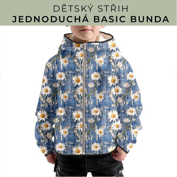 Dětský střih - jednoduchá dětská BASIC  bunda