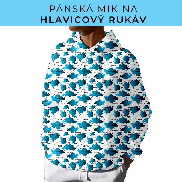 PÁNSKÝ střih - mikina s kapucí