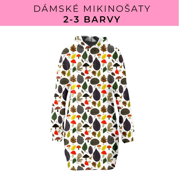 DÁMSKÝ střih - Mikinošaty 2-3 barvy