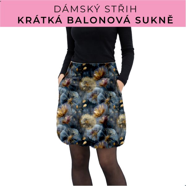 Dámský střih - balonová krátká sukně