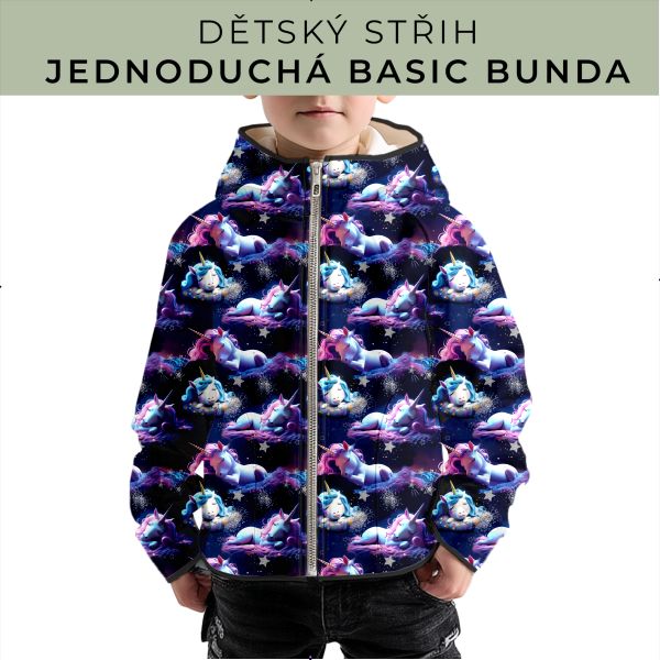 Dětský střih - jednoduchá dětská BASIC  bunda