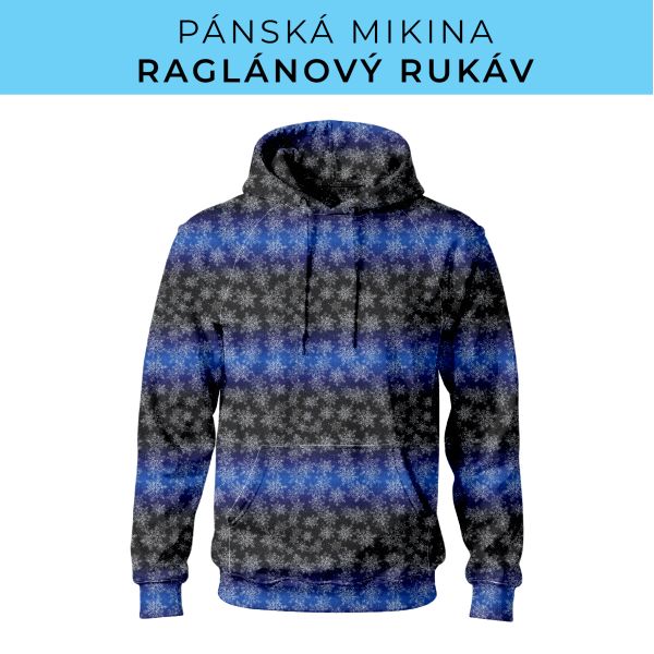 PÁNSKÝ střih - mikina raglan ZÁKLADNÍ s kapucí