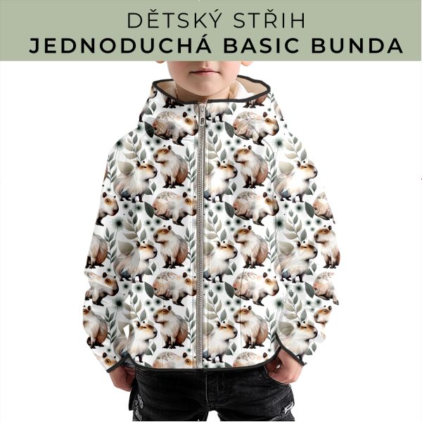 Dětský střih - jednoduchá dětská BASIC  bunda