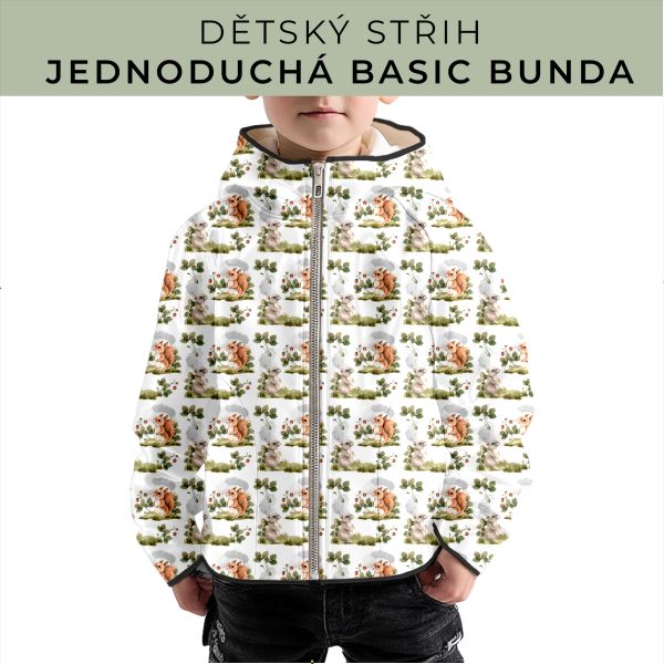 Dětský střih - jednoduchá dětská BASIC  bunda