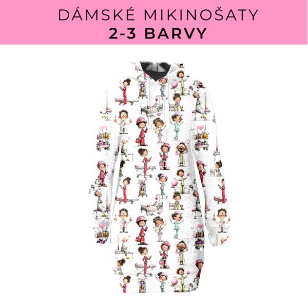 DÁMSKÝ střih - Mikinošaty 2-3 barvy