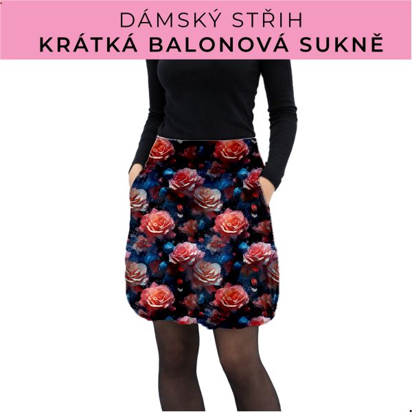 Dámský střih - balonová krátká sukně