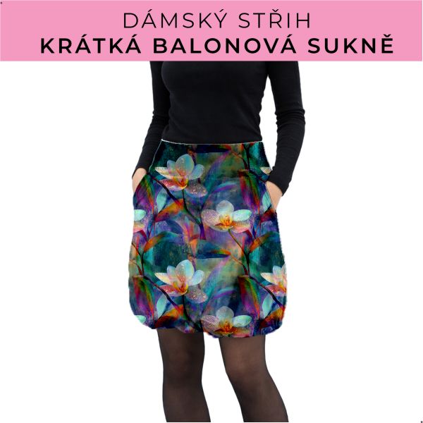 Dámský střih - balonová krátká sukně