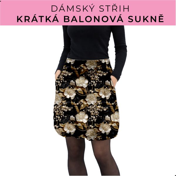 Dámský střih - balonová krátká sukně