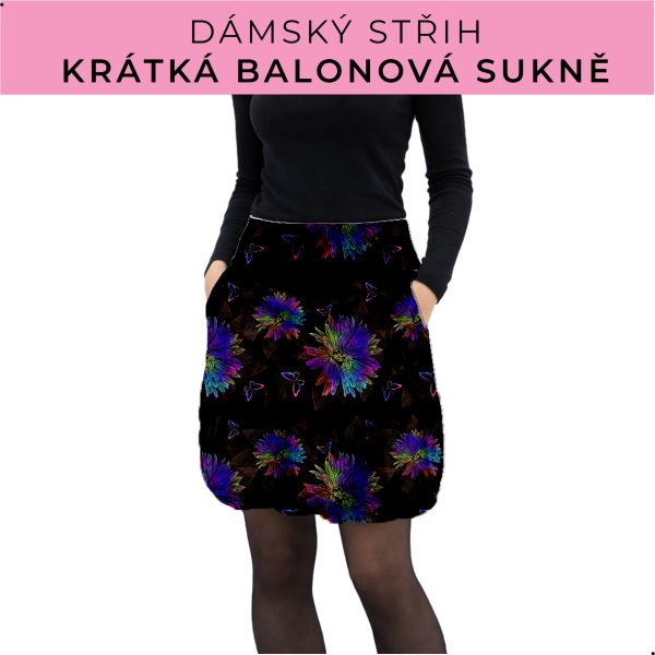 Dámský střih - balonová krátká sukně