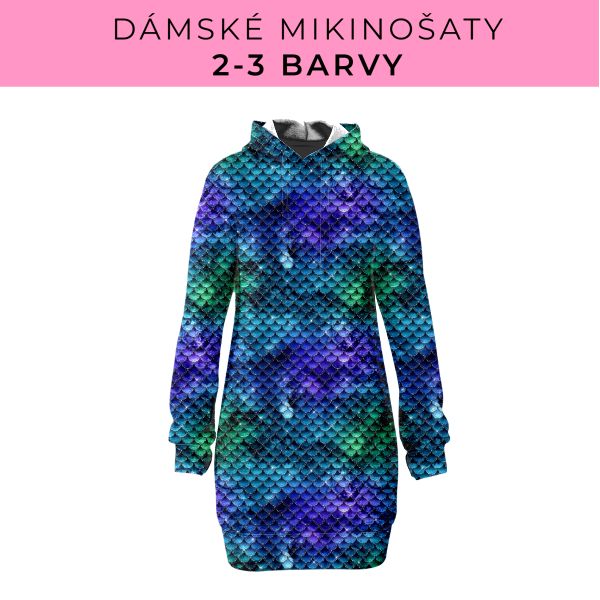 DÁMSKÝ střih - Mikinošaty 2-3 barvy