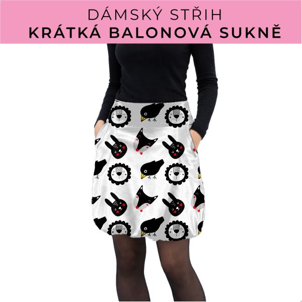 Dámský střih - balonová krátká sukně