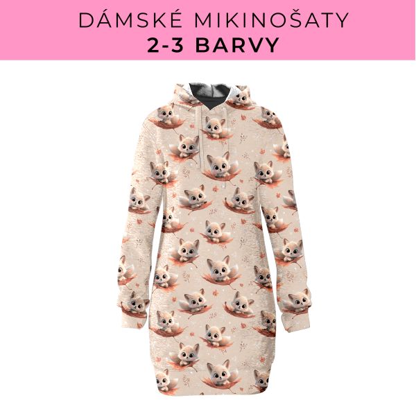 DÁMSKÝ střih - Mikinošaty 2-3 barvy