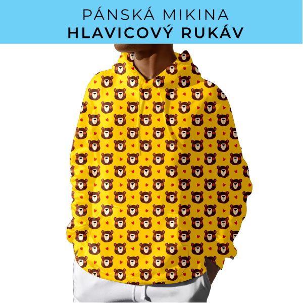 PÁNSKÝ střih - mikina s kapucí