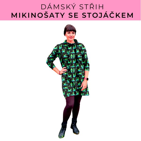 Dámský střih - mikinové šaty se stojáčkem