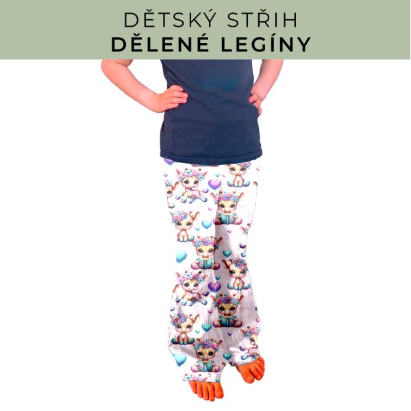 Dětský střih - Dělené legíny