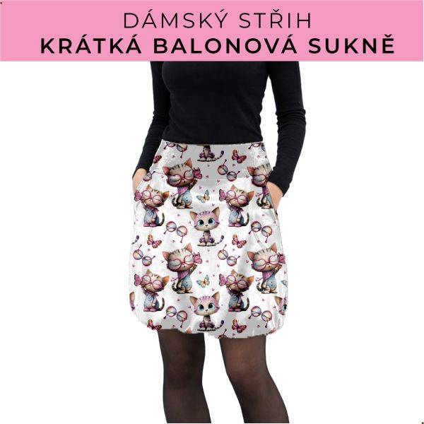 Dámský střih - balonová krátká sukně