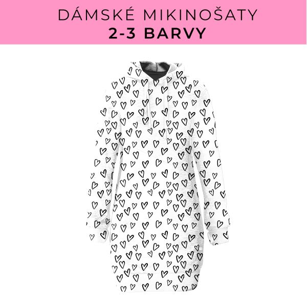 DÁMSKÝ střih - Mikinošaty 2-3 barvy
