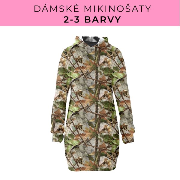 DÁMSKÝ střih - Mikinošaty 2-3 barvy