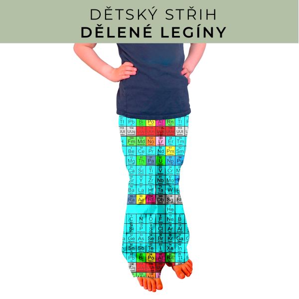 Dětský střih - Dělené legíny