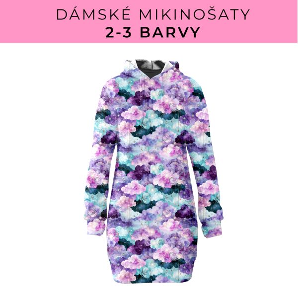 DÁMSKÝ střih - Mikinošaty 2-3 barvy