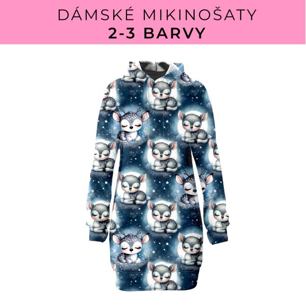 DÁMSKÝ střih - Mikinošaty 2-3 barvy