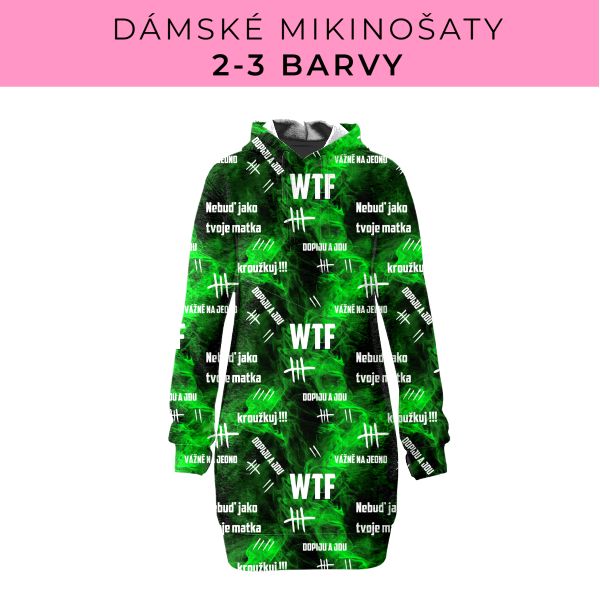 DÁMSKÝ střih - Mikinošaty 2-3 barvy