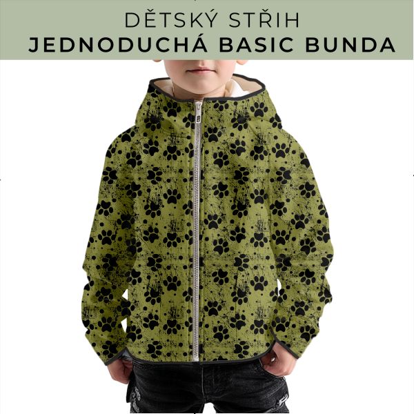 Dětský střih - jednoduchá dětská BASIC  bunda