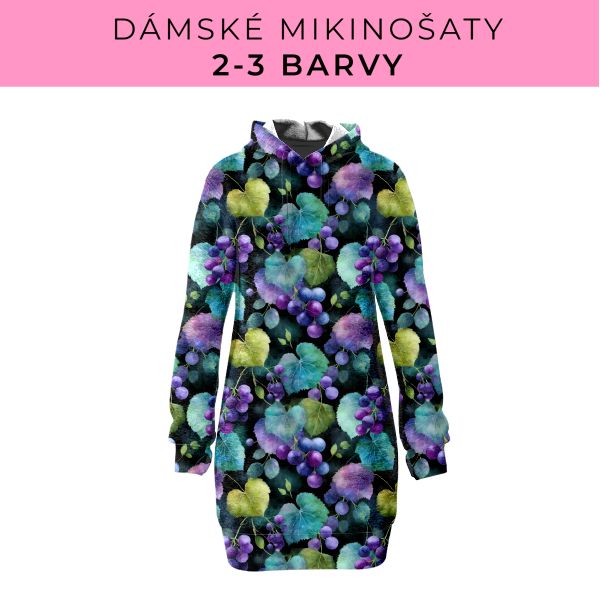 DÁMSKÝ střih - Mikinošaty 2-3 barvy