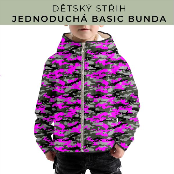 Dětský střih - jednoduchá dětská BASIC  bunda