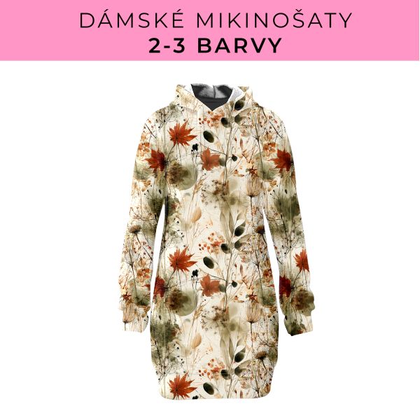 DÁMSKÝ střih - Mikinošaty 2-3 barvy